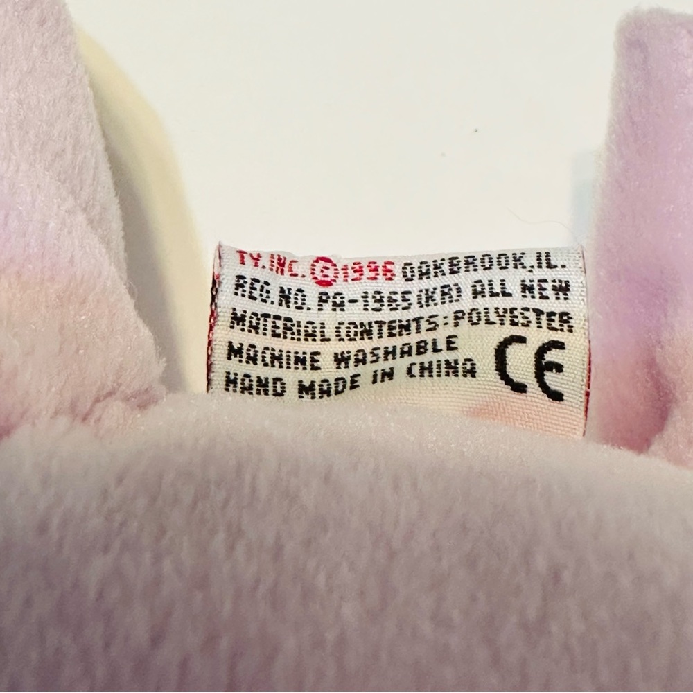 Ty 1996 Soft Baby Tubby Purple Hippo Pillow Pals Stuffed Animal Plush Toy 14” - Picture 8 of 10